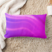 ホットピンク波抽象芸術パターン ランバークッション (ブランケット)