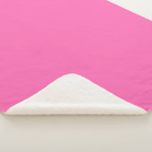 ホットピンク無地の色 シェルパブランケット (3/4)