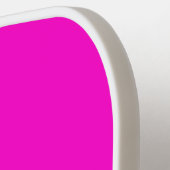 ホットピンク無地の色 ピックルボールラケット (左詳細)