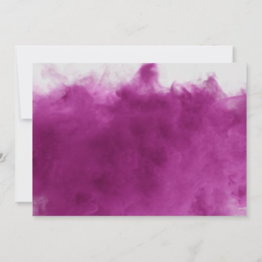 ホットピンク煙効果モノグラム ノートカード (裏面)