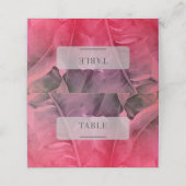 ホットピンク熱帯夏ルアウ（ハワイ式宴会）結婚のテーブル プレイスカード (外部開封)