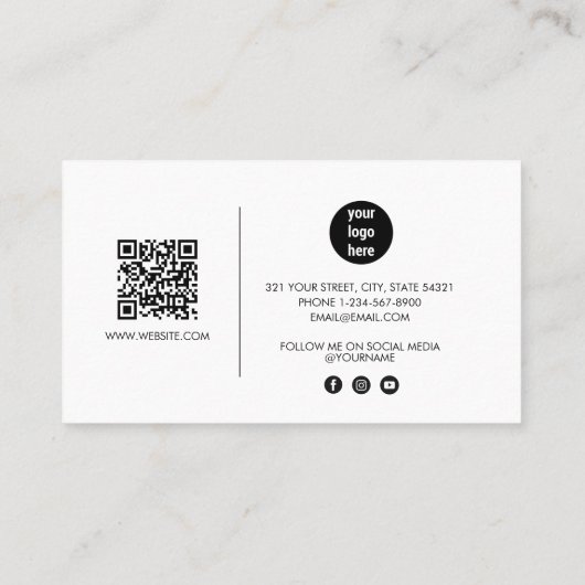 ホットピンク爪、 ネイルドリップネイルアートマニキュアQRコード 名刺 (裏面)