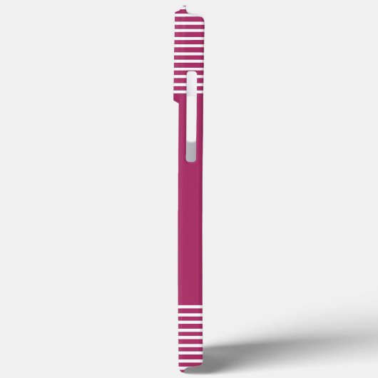 ホットピンク白フランスのKeep Calm and Carry On Case-Mate iPhoneケース (裏面 / 左)