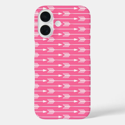 ホットピンク矢印パターン Case-Mate iPhoneケース (裏面)
