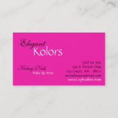 ホットピンク紫インクスプラッシュ絵を描ビジネスカード 名刺 (裏面)