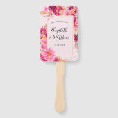 ホットピンク結婚キクの手扇 ハンドファン (正面)