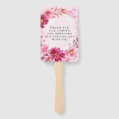 ホットピンク結婚キク ハンドファン (裏面)