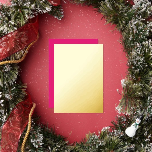 ホットピンク結婚ズ | 色はっきりした無地の招待状 箔シーズンカード (インサイチュ)