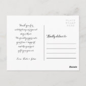 ホットピンク結婚ハートのフォトコラージュラブ&感謝してい ポストカード (裏面)