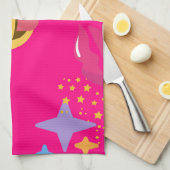 ホットピンク絵文字 キッチンタオル (四つ折り)