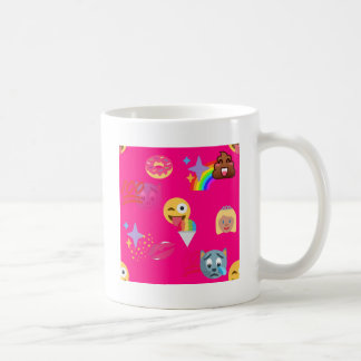ホットピンク絵文字 コーヒーマグカップ