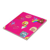 ホットピンク絵文字 タイル (側面)