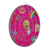 ホットピンク絵文字 ダーツボード (正面左)