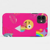 ホットピンク絵文字 Case-Mate iPhoneケース (裏面(横))