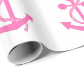 ホットピンク航海のいかり ラッピングペーパー (ロールコーナー)