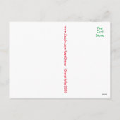 ホットピンク色の牡丹の上にホットピンクのヴィンテージシルクスカーフ シーズンポストカード (裏面)