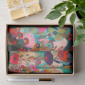 ホットピンク色の花の抽象芸術絵画の切り離し 薄葉紙 (ギフト)