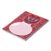 ホットピンク花瓶 ノートパッド (回転)