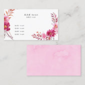 ホットピンク菊 名刺 (正面/裏面)