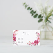 ホットピンク菊 名刺 (スタンド正面)