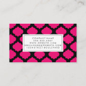 ホットピンク華美パターン 名刺 (裏面)