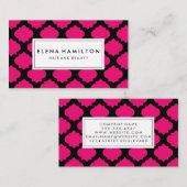 ホットピンク華美パターン 名刺 (正面/裏面)