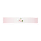 ホットピンク葉の花は結婚緑 招待状ベリーバンド (フラット)