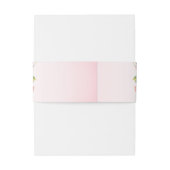 ホットピンク葉の花は結婚緑 招待状ベリーバンド (裏面例)