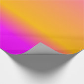 ホットピンク赤面オレンジイエローグラデーシグラデーションョン ラッピングペーパー (角)