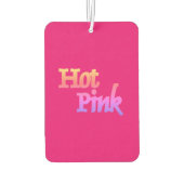 ホットピンク車の空気清浄機 カーエアーフレッシュナー (裏面)