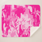 ホットピンク迷彩柄迷彩 シェルパブランケット (正面(横))