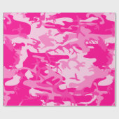 ホットピンク迷彩柄迷彩 ラッピングペーパー (フラット)