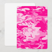 ホットピンク迷彩 招待状 (正面/裏面)