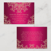 ホットピンク金ゴールドインスパイアインディアンエンクロージャカード エンクロージャーカード (正面/裏面)