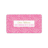 ホットピンク金ゴールドヒョウ柄 ラベル (正面)