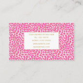 ホットピンク金ゴールドヒョウ柄 名刺 (裏面)