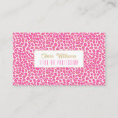 ホットピンク金ゴールドヒョウ柄 名刺 (正面)