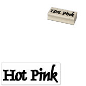 ホットピンク長方形の小さなゴムスタンプ ラバースタンプ (押印)