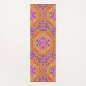 ホットピンク魔法カーペット/オレンジブループレイド ヨガマット (正面)
