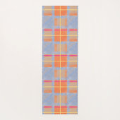 ホットピンク魔法カーペット/オレンジブループレイド ヨガマット (裏面)