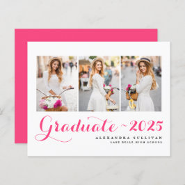 ホットピンク2025フォトコラージュ卒業のクラス