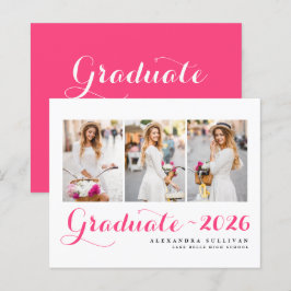 ホットピンク2025フォトコラージュ卒業のクラス