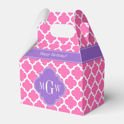 ホットピンク2 Whtモロッコ#5アメジスト3 Init Monogram フェイバーボックス (正面サイド)