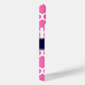 ホットピンク2 Whtモロッコ#5ネイビーブルー名モノグラム Case-Mate iPhoneケース (裏面 / 右)