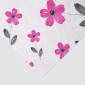 ホットピンク5花弁水色花模様 薄葉紙 (詳細)