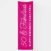 ホットピンク50才で素敵に 横断幕 (縦)