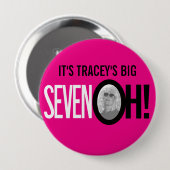 ホットピンク70th SEVEN OH! photo seventeth birthday 缶バッジ (正面&裏面)