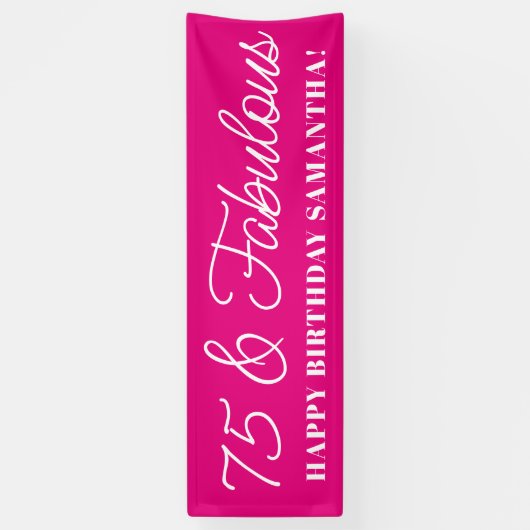 ホットピンク75と素晴らしい 横断幕 (縦)