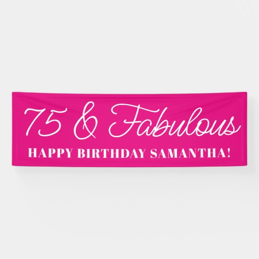 ホットピンク75と素晴らしい 横断幕 (横)