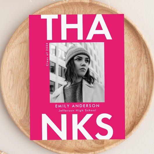 ホットピンク |はっきりした写真卒業 ポストカード